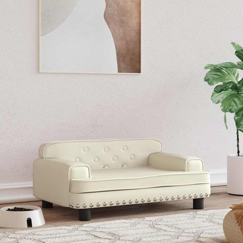 vidaXL Hondenmand 70x45x30 cm kunstleer crèmekleurig, Dieren en Toebehoren, Honden-accessoires, Nieuw, Verzenden