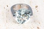 Ring - 18 karaat Witgoud - 12.69ct. tw. Aquamarijn, Sieraden, Tassen en Uiterlijk, Ringen, Nieuw