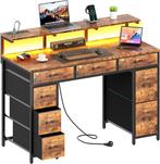 Bureau - Computertafel - Computerbureau - 120x50 cm - Bruin, Verzenden, Zo goed als nieuw