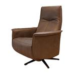 Relaxfauteuil Milaan in antraciet grijs nu in prijs verlaagd, Verzenden, Minder dan 75 cm, Nieuw, Leer