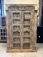 Antieke tempeldeuren omgevormd tot een kast - Teak - India -
