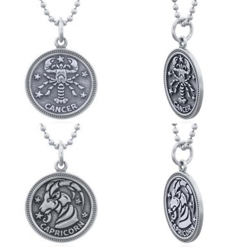 Echt zilveren ronde sterrenbeeld kettinghanger, Sieraden, Tassen en Uiterlijk, Kettinghangers, Nieuw, Verzenden