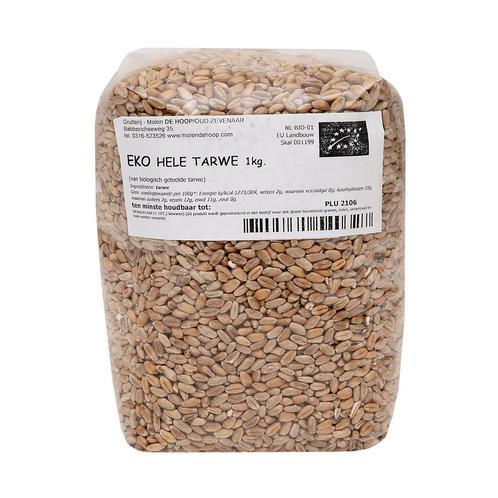 Molen de Hoop Hele Tarwe EKO 1kg, Hobby en Vrije tijd, Taarten en Cupcakes maken, Nieuw, Verzenden