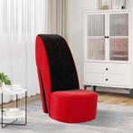 vidaXL Hakstoel fluweel rood, Huis en Inrichting, Fauteuils, Verzenden, Nieuw