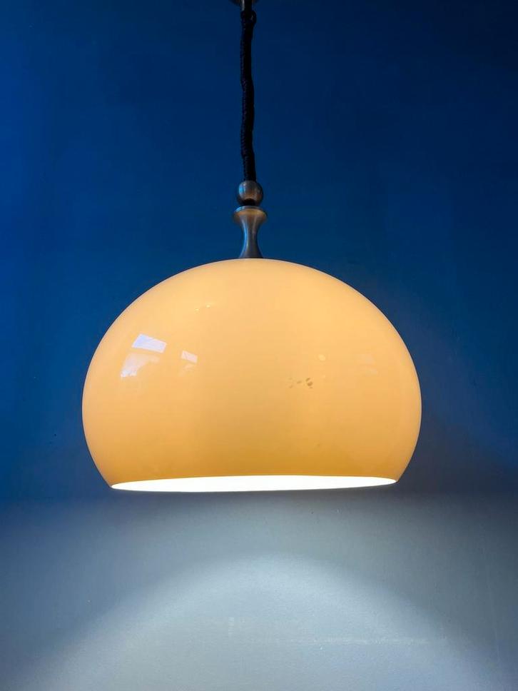 Mid Century Plexiglass Dijkstra Space Age Mushroom Pendant, Huis en Inrichting, Lampen | Hanglampen, Ophalen of Verzenden