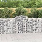 vidaXL Schanskorf gewelfd 200x30x100/120 cm gegalvaniseerd, Tuin en Terras, 100 cm of meer, Verzenden, Nieuw, Metaal