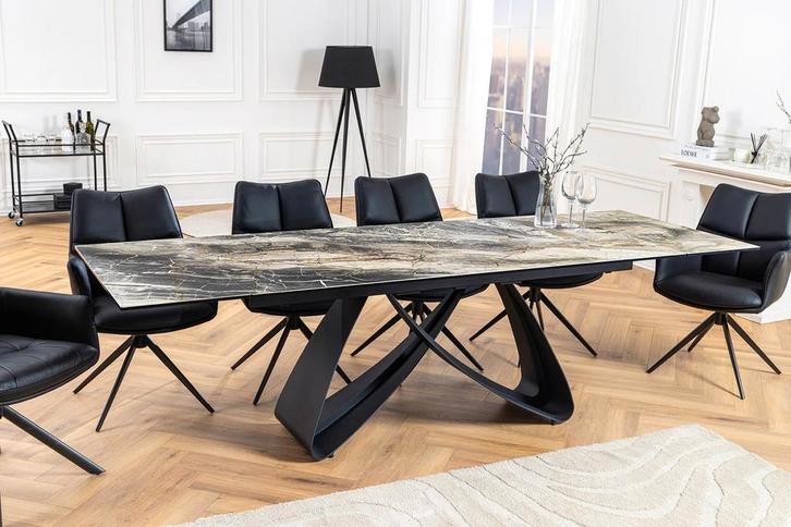 Uitschuifbare Eettafel Infinity 180-260cm Taupe Keramiek Mar, Huis en Inrichting, Tafels | Eettafels, Nieuw, Ophalen of Verzenden