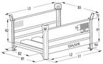 Stapelrek Heson 21/94 1000x800mm grijs, gebruikt, Ophalen of Verzenden