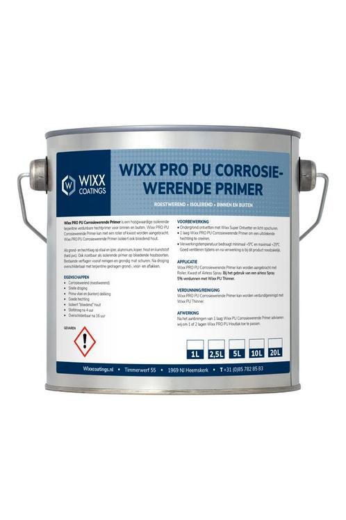 Wixx PU Corrosiewerende Roestwerende Primer RAL 9005 |, Doe-het-zelf en Verbouw, Verf, Beits en Lak, Verf, Zwart, Nieuw, Minder dan 5 liter