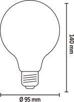 Osram LED Globelamp G95 E27 8.5W 1055lm 2700K mat dimbaar, Ophalen of Verzenden, Nieuw