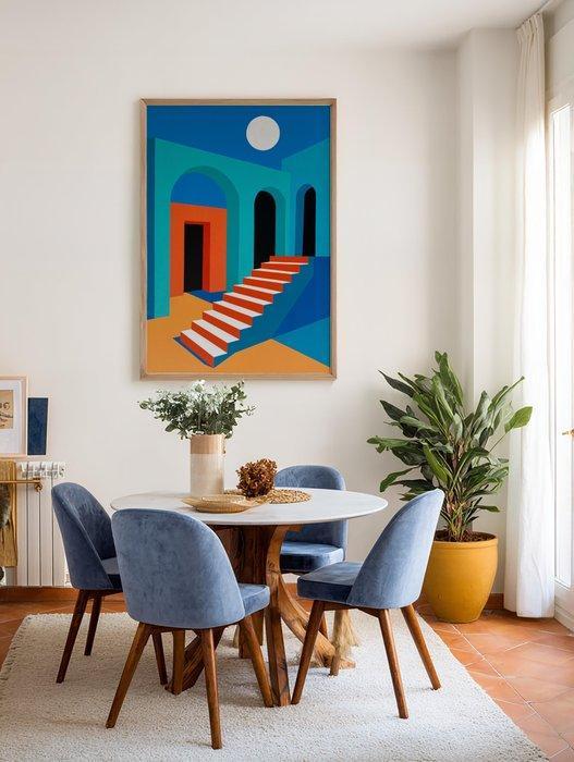 Nelson F. León - Tres Puertas XL- (NO Reserve), Antiek en Kunst, Kunst | Schilderijen | Modern