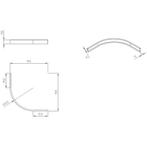 Wiesbaden Voorzetpaneel met Poten voor Douchebak - Kwartrond, Ophalen of Verzenden
