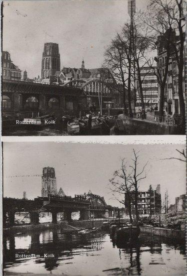 ROTTERDAM - 2 luik Kolk, Verzamelen, Ansichtkaarten | Nederland, Verzenden