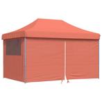 Partytent inklapbaar pop-up met 4 zijwanden terracottakle..., Verzenden, Nieuw, 2 meter of meer, Partytent
