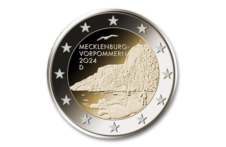 2 euro Köningsstuhl - Ruegen eiland 2024 - Duitsland, Postzegels en Munten, Munten | Europa | Euromunten, Verzenden