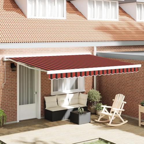 vidaXL Zonnescherm Geel en Oranje geel en oranje 400 × 350, Tuin en Terras, Zonneschermen, Nieuw, Verzenden
