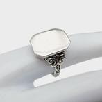 Zonder Minimumprijs - Ring Zilver - Antiek schoon bord, Nieuw