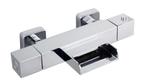 Rombo thermostaat badmengkraan waterval vierkant chroom, Verzenden, Nieuw
