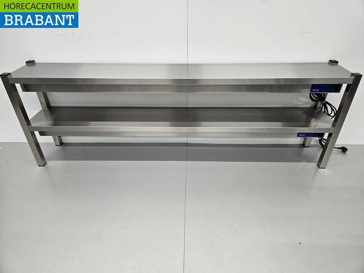 RVS Dubbele Warmtebrug Warmhoudbrug Verwarmde Etagere, Zakelijke goederen, Horeca | Keukenapparatuur, Nieuw in verpakking, Ophalen of Verzenden