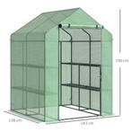 TRUUSK Foliekas Begeleidbare Kas Met 8 Planken Voor Tomaten,, Tuin en Terras, Verzenden, Nieuw