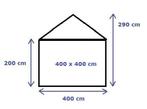 Premium Partytent PVC 4x4x2 mtr in Beige (4x4 meter), Verzenden, Nieuw, 2 meter of meer, Partytent
