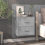 vidaXL Nachtkastje wandgemonteerd betongrijs, Minder dan 45 cm, Verzenden, Nieuw, 70 cm of meer