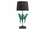 Design Tafellamp WILDLIFE 75cm Zwart Turquoise Ronde, Huis en Inrichting, Lampen | Tafellampen, Ophalen of Verzenden, Nieuw