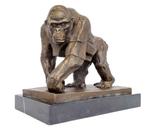 sculptuur, Gorilla - 30 cm - Brons, Marmer