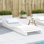vidaXL Ligbed 205x60x31,5 cm massief grenenhout wit, Verzenden, Nieuw