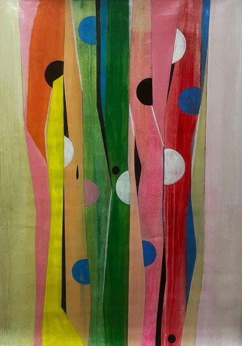 J. DELGALLO - the sound of the jungle. XL. ( NO Reserve ), Antiek en Kunst, Kunst | Schilderijen | Modern