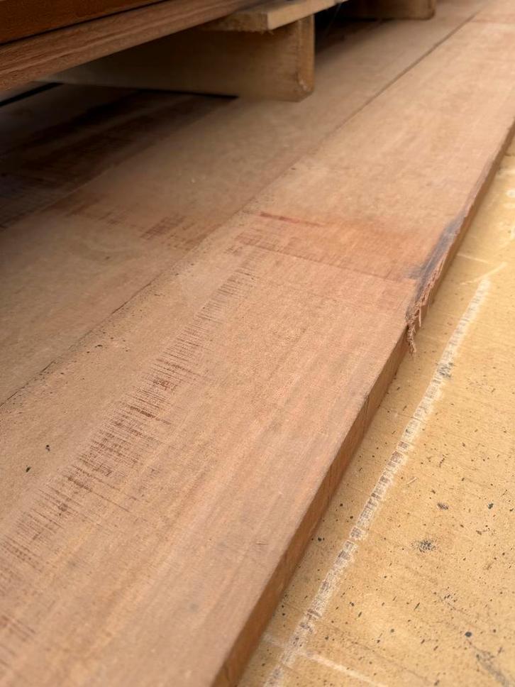 HARDHOUTEN PLANKEN 3cm dik  7,20/m1, Tuin en Terras, Palen, Balken en Planken, 250 cm of meer, Planken, Nieuw, Hardhout