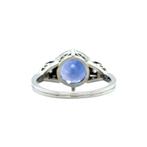 Witgouden vintage ring met saffier en diamant 14 krt, Ophalen of Verzenden, Nieuw