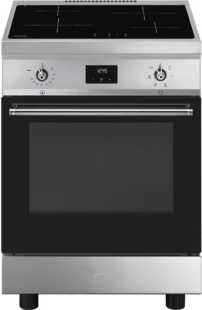 Smeg C6IMXT2 inductie fornuis - 60 cm. breed, Witgoed en Apparatuur, Fornuizen, 60 cm of meer, Vrijstaand, 4 kookzones, Energieklasse A of zuiniger