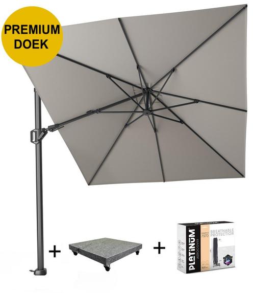 Challenger T2 premium zweefparasol 350x260 cm manhattan, Tuin en Terras, Parasols, Nieuw, Ophalen of Verzenden