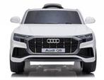 Kinderauto, AUDI Q8 Quattro S-line wit, leder, RC, eva, ETC, Ophalen of Verzenden, Nieuw