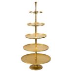 etagère rond goud 5 lagen 170cm, Huis en Inrichting, Verzenden, Nieuw