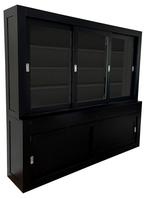 Buffetkast zwart - zwart Zwolle 240cm soft close |, Huis en Inrichting, Ophalen of Verzenden, Nieuw