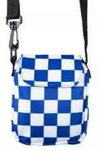 Tasje Blauw/Wit Geblokt, Verzenden, Nieuw