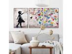 Framed Poster Balloon Girl Bright – Zwart – 3-delig – 70x50, Huis en Inrichting, Verzenden, Nieuw