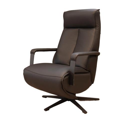 Zwart leren relax stoel Stuttgart met ACCU in prijs verlaagd, Huis en Inrichting, Fauteuils, Minder dan 75 cm, Nieuw, 50 tot 75 cm