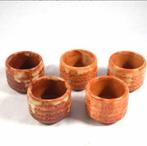 Shusen - Chawan (5) - Aardewerk - Mino Ware Guinomi set