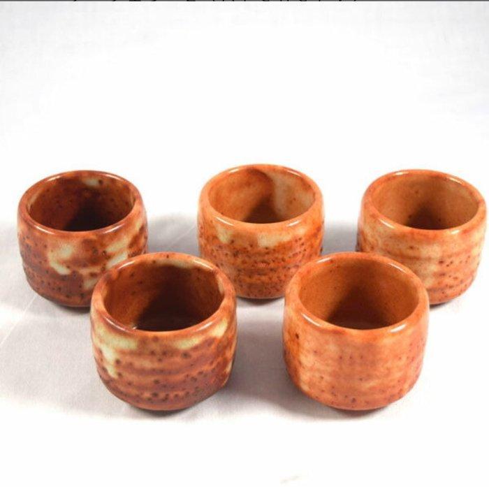 Shusen - Chawan (5) - Aardewerk - Mino Ware Guinomi set, Antiek en Kunst, Antiek | Overige Antiek