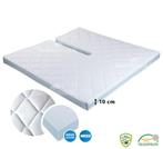 Tencell topper HR55 10 cm - Split - 140/190, Verzenden, Nieuw, Wit, Overige typen