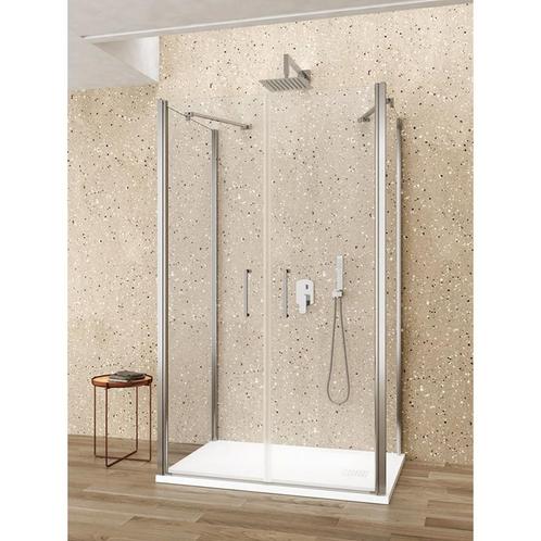 Douchecabine Lacus Giglio Evo Saloon 2 Klapdeuren Helder, Doe-het-zelf en Verbouw, Sanitair, Douche, Nieuw, Chroom, Ophalen of Verzenden