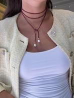 Robijn collier met parel 14 krt, Sieraden, Tassen en Uiterlijk, Kettingen, Ophalen of Verzenden, Nieuw