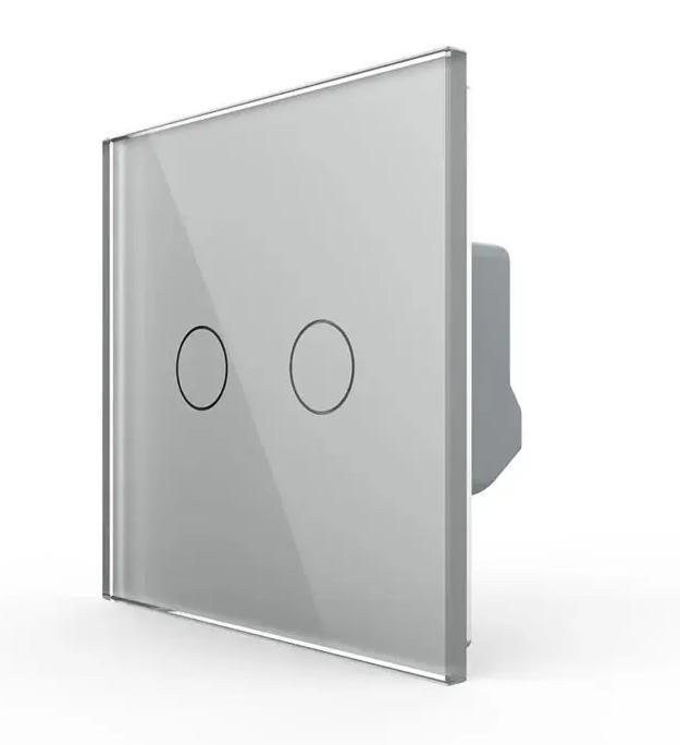 Livolo Touch Rolluikschakelaar | 2-Voudig | Smart | Grijs |, Doe-het-zelf en Verbouw, Elektra en Kabels, Schakelaar, Nieuw, Ophalen of Verzenden