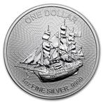 Cook Islands 1 oz 2019 (geribbeld), Postzegels en Munten, Munten | Oceanië, Verzenden, Losse munt, Zilver