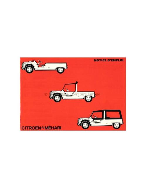 1986 CITROEN MEHARI INSTRUCTIEBOEKJE FRANS, Auto diversen, Handleidingen en Instructieboekjes