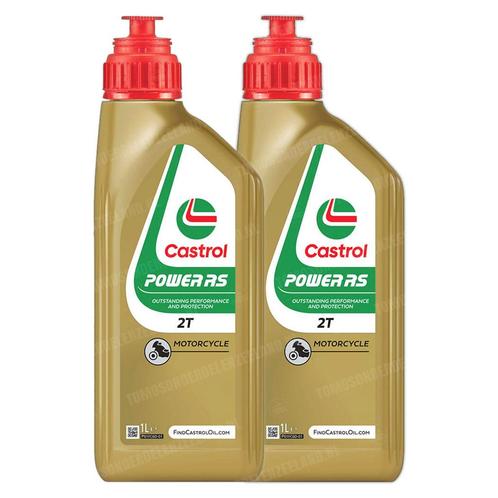 Castrol 2-takt olie Power 1 RS 1 liter (mengsmering) 2 stuks, Fietsen en Brommers, Brommeronderdelen | Algemeen, Nieuw, Ophalen of Verzenden