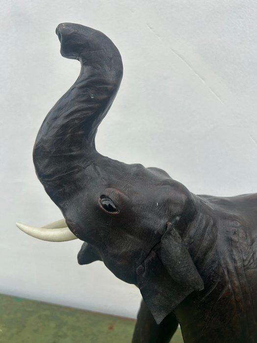 sculptuur, Olifant leer liberty of London - 38 cm - Leder -, Antiek en Kunst, Curiosa en Brocante